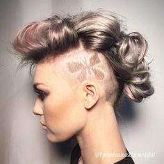 Mohawk Updo With Undershaves Long Hair Mohawk, Faux Mohawk, Mohawk Updo, Shaved Hair Women, Extra Long Hair, Mohawk Braid