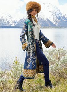 Peruvian Connection Bohemian Jacquard Knit Outerwear For Fall, Blue Jacquard Knit Outerwear For Fall, Green Jacquard Knit Outerwear For Fall, Green Jacquard Knit Outerwear For Winter, Blue Jacquard Knit Outerwear For Winter, Blue Bohemian Sweater Coat, Bohemian Blue Sweater Coat For Winter, Bohemian Blue Winter Sweater Coat, Victorian Shirt