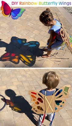 Diy Rainbow, Beach Ideas, Kids Beach, Beach Hacks, Rainbow Butterfly, Toddler Learning Activities, Toddler Fun, Butterfly Wing