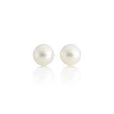 A timeless classic, our most pearl earrings have been a mainstay in Gump's fine jewelry assortment for decades. Each pearl is carefully selected for quality, color and shape, ensuring every pair is perfectly matched. No matter what size you choose, pearl earrings look just as elegant with everyday wear as they do with evening attire. White freshwater cultured pearls, 5mm. 14-karat yellow gold. Pierced only. Classic Round Akoya Pearl Earrings, Timeless Pearl Earrings As Gift, Classic Pearl Drop Jewelry, Classic White Pearl Earrings For Formal Occasions, Classic Pear-shaped Earrings, Classic Round Everyday Elegance Earrings, Timeless White Gold Pearl Earrings, Classic Round Pearl Drop Earrings, Timeless Akoya Pearl Earrings