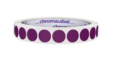 a purple and white polka dot tape with the word chromalable on it