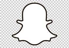 the snap icon is shown in black and white, it appears to be a face