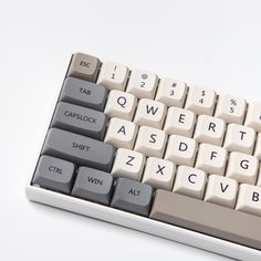 XDA Profile 120 PBT Keycap DYE-SUB Personalized Minimalist White Gray English Japanese Keycap For Key Cap, Keyboard Accessories, Key Caps, Minimalist White, Retro Gamer, Computer Setup, Pc Setup, Japanese Aesthetic, Mechanical Keyboard