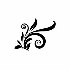 a black and white swirly design on a white background