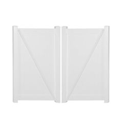 an open white gate on a white background