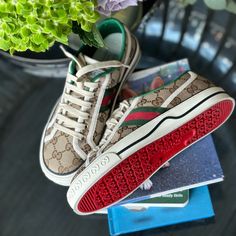 Brand New No Box But New Gucci Beige Low-top Sneakers, Shoes Gucci, Gucci Shoes, Womens Shoes Sneakers, Limited Time, Shoes Sneakers, Adidas, Gucci, Women Shoes