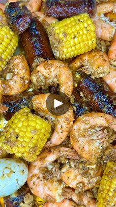 corn on the cob with sausage and shrimp