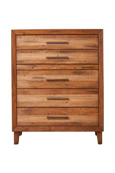 a wooden dresser with five drawers on one side and four drawers on the other end