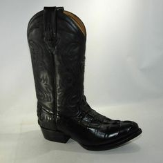 Sebastians Size 6.5-7 M Black Leather Heeled Cowboy Western Boots Mens Shoes Condition: New Without Box Store Demo Western Snip Toe Boots For Business, Western Black Boots With Vibram Sole, Black Western Boots With Vibram Sole, Black Western Moto Boots With Goodyear Welt, Black Work Boots With Goodyear Welt And Round Toe, Business Boots With Vibram Sole And Snip Toe, Black Snip Toe Work Boots With Vibram Sole, Black Work Boots With Vibram Sole And Snip Toe, Black Plain Toe Boots For Business