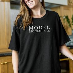 Black Shirt Mockup, E Commerce Website, T Shirt Mockup, Shirt Model, Tshirt Mockup, Star Work, Casual Black, Shirt Mockup, Black Casual