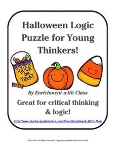 halloween puzzle for young thinkers great for critical thinking and toggie's