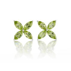 Peridot Marquis Star Earrings – Gump's Peridot Earrings Studs, Extraordinary Jewelry, Peridot Jewelry, Peridot Earrings, Silver Jewelry Design, August Birthstone, Jewelry Designers, Peridot Gemstone, Wedding Idea