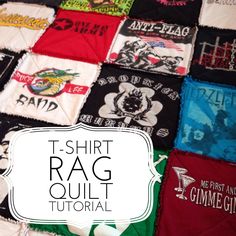 t - shirt rag quilt with the words tshirt rag quilt on it