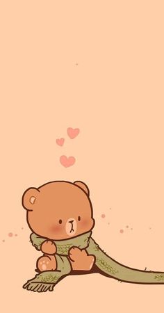 a brown teddy bear sitting on top of a green blanket next to a pink wall