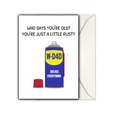 a birthday card with an image of a can of w - dad