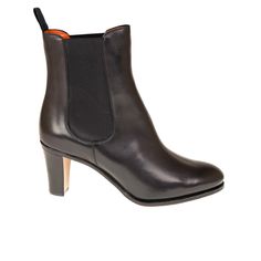 CHELSEA ANKLE BOOT IN BLACK RUSTI CALF Elegant Ankle-high Chelsea Boots With Leather Lining, Elegant Medium Width Ankle-high Chelsea Boots, Luxury Ankle-high Chelsea Boots In Calf Leather, Leather Chelsea Boots With Block Heel, Medium Width, Luxury Black Ankle-high Chelsea Boots, Dress Boots Women, Men's Shoes Accessories, Exclusive Shoes, Chelsea Ankle Boots