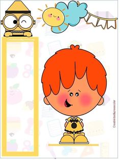 a cartoon boy with red hair and glasses