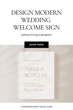 Effortless DIY Modern Wedding Welcome Signs with Elegant Templates