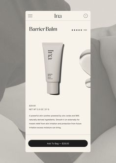 a website page for a beauty product