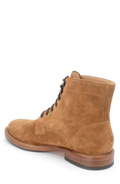 A supple suede finish offers modern appeal on a lace-up boot featuring arch support and footbed padding for long-lasting wear. Leather upper and lining/leather and rubber sole Imported Timberland Boots, Arch Support, Lace Up Boots, Chukka Boots, Boots Men, Rubber Sole, Arch, Leather Upper, Ankle Boot