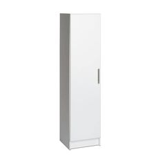 a tall white cabinet on a white background