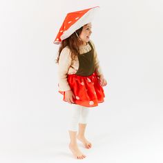 PLEASE NOTE: This item ships only in the 48 US. This item is shipped from our partner warehouse. Any orders placed for this item cannot be expedited. Every nature forager needs a Mushroom Outfit! The Silk Mushroom Costume is comfortable, versatile, and is a must-have addition to any young explorer's dress up box. Little ones are able to easily slip on the tutu and hat and off all by themselves and wear them over their favorite outfits for added fun throughout the day! Dress-up play is the work o Toddler Mushroom Costume, Explorer Dress, Mushroom Outfit, Mushroom Costume, Montessori Art, Dress Up Boxes, Organza Top, Up Costumes, Dress Up Costumes