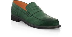 Men`s Penny Loafers are handcrafted by individual order. Upper material is made by suede. Insole and lining materials - leather. Your new shoes will be handcrafted especially for you and delivered for free to your home or office in 1-2 weeks. Included option for free return and remake if the shoes do not fit.Only now all this is available at an exclusive price of $192.00.Proceed with you order now. Formal Green Leather Moccasins, Green Leather Formal Moccasins, Green Leather Moccasins For Formal Occasions, Classic Green Suede Moccasins, Formal Green Suede Moccasins, Green Suede Formal Moccasins, Classic Green Suede Loafers, Formal Green Leather Shoes With Suede Lining, Green Suede Moccasins With Rubber Sole