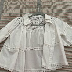 Never Worn New With Tags Cute Cotton Tops For Daywear, Cute Short Sleeve Tops For Daywear, Zara Tops For Spring Daywear, Zara Cotton Tops For Daywear, Cute Zara Tops For Day Out, Cute Summer Shirt By Zara, Cute Fitted Zara Top, Baby Boy Graphic Tees, White Eyelet Top