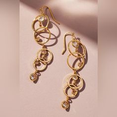 Nwt Anthropologie Circular Linked Earrings Style No. 80319866; Color Code: 070 Brass, Cubic Zirconia Ear Wire Styling Imported Dimensions 2.75"L Smoke Free Environment Groovy Jewelry, Anthropologie Jewelry, Link Earrings, Ear Wire, Fashion Earrings, Anthropologie, Cubic Zirconia, Color Coding, Jewelry Earrings