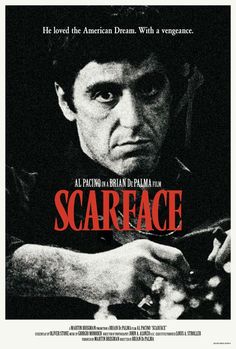 Scarface Poster Vintage, Scarface Wallpaper Aesthetic, Scarface Poster, Old Movie Poster, Cr7 Vs Messi, Old Film Posters, Film Posters Art