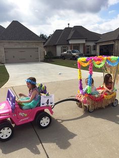 Kiddie Parade Float Ideas, Wagon Parade Float Ideas Kids, Wagon Floats, Festival Trolley, Parade Float Ideas