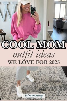 Daily Mom Outfits Casual, Busy Mom Outfits, Young Mom Outfits, Sports Mom Outfit, Comfy Mom Outfits, Young Mom Style, Women's Style Tips, Joggers Outfit Women, Chic Mom Outfits