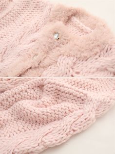 Indulge in warmth and elegance with the Bianca Cozy Knit Cardigan in soft pink. This luxurious cardigan is designed to keep you stylishly warm with its thick, knitted texture and detailed design. The fluffy finish along the front and cuffs adds a chic touch, while the pearl-adorned buttons give it a sophisticated flair. Whether you're lounging at home or stepping out for a casual day, this cardigan provides the perfect combination of comfort and style. Details: Bianca Cozy Knit Cardigan in Pink Cozy Soft Texture Sweater Coat For Winter, Pink Chunky Knit Outerwear For Winter, Pink Knit Cardigan For Winter, Cozy Winter Cardigan With Soft Texture, Pink Knitted Sweater For Cold Weather, Pink Knit Outerwear For Cold Weather, Pink Knitted Sweater Coat, Pink Soft Knit Outerwear For Cold Weather, Pink Knit Cardigan For Cold Weather