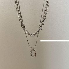 Type: Accessories

Material: Alloy
Short chain length: 42.3+7cm ( 19.4 inches )
Long chain length: 46.5+6.5cm ( 20.9 inches ) Metal Link Layered Necklace With Chain Detail, Metal Link Chain Layered Necklace, Metal Link Layered Necklace, Delicate Long Metal Chain Necklace, Trendy Metal Charm Necklaces With Double Chain, Everyday Metal Charm Necklaces With Double Chain, Silver Clavicle Chain Link Necklace, Everyday Metal Charm Necklace With Double Chain, Silver Chain Link Necklace With Clavicle Chain