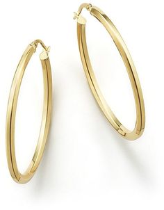 Bloomingdale's 14K Yellow Gold Oval Hoop Earrings - 100% Exclusive Oval Hoop Earrings, Exclusive Jewelry, Gold Bracelet, Jewelry Accessories, In Store, Buy Online, Hoop Earrings, Yellow Gold, Yellow