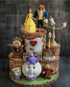 there is a cake made to look like disney characters