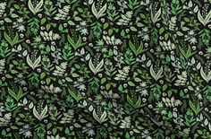 an image of a green and black floral pattern