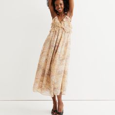 Nwt, Never Worn. Floral Print. Flowy H&m Maxi Dress For Brunch, H&m Flowy Maxi Dress For Daywear, H&m Flowy Daywear Dresses, Flowy Midi Dress By H&m, H&m Chic Flowy Maxi Dress, Chic H&m Flowy Maxi Dress, H&m Flowy Midi Dress, H&m Spring Midi Dress For Daywear, Chic H&m Dresses For Daywear