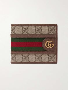 Shop GUCCI Ophidia Webbing-Trimmed Monogrammed Coated-Canvas and Leather Billfold Wallet, Explore the latest in-season GUCCI collection today on MR PORTER Gucci Collection, Leather Billfold, Gucci Ophidia, Wallet For Men, Billfold Wallet, Mr Porter, Wallet Men, Card Wallet, Porter