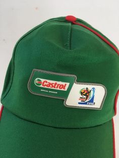 Early 2000's green Castrol baseball cap.Adjustable Measurements:Circumference expanded: 25"Circumference neutral: 22.5"Circumference collapsed: 19.5Depth: 3"Bill length: 3" Green Casual Fitted Hat For Sports Events, Casual Green Fitted Hat For Sports Events, Cheap Green Flat Bill Baseball Cap, Casual Green Dad Hat For Baseball Season, Green Visor Dad Hat For Streetwear, Green Curved Brim Dad Hat For Baseball Season, Green Casual Baseball Cap For Sports, Casual Green Fitted Sports Hat, Green Baseball Cap For Outdoor Baseball Season