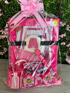 New Barbie Adult Gift Bag sweatshirt size M  Barbie Chi Hair travel set  Barbie gummies  Sour patch candies  Mother's cookies  Everything is new  Perfect for any occasion. Valentine's, birthday, after birth gift etc Barbie Themed Gift, Barbie Shopping Bags, Barbie Movie Merchandise, Barbie Chip Bag, Barbie Cookies, Barbie Towel, Chi Hair, Barbie Travel Case, Mothers Cookies