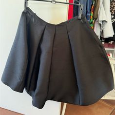 Louis Vuitton Balloon Skirt. Shortened But Never Worn. Nwt Black A-line Pleated Skirt For Party, Black A-line Pleated Party Skirt, Black A-line Pleated Evening Skirt, Evening Pleated Mini Skirt, Cocktail Black Pleated Skirt, Flared Evening Mini Skirt With Lining, Evening Flared Mini Skirt With Lining, Black A-line Bottoms For Party, Black Flared Mini Skirt For Evening