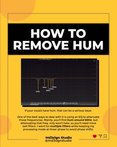 the cover of how to remove hum, with an image of a wave on it