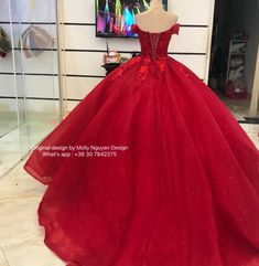 Debut Gowns, Red Dress Casual, Ballgown Dress, Red Quinceanera Dresses, Pretty Quinceanera Dresses, Short Dress Styles, Prom Girl Dresses, Ball Gowns Princess, Red Wedding Dresses