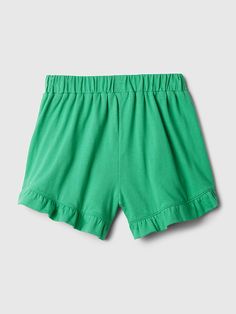 babyGap Mix and Match Ruffle Shorts | Gap Playful Spring Pajama Shorts, Playful Solid Color Bottoms For Summer, Playful Relaxed Fit Shorts With Elastic Waistband, Spring Bottoms With Elastic Waistband For Playtime, Casual Cotton Bloomers With Built-in Shorts, Casual Short Bloomers For Loungewear, Playful Solid Short Bottoms, Playful Short Bottoms, Gap Cotton Shorts For Spring