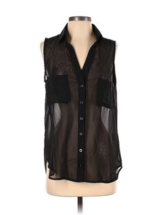 Paradise Sleeveless Blouse Size: Small Tops - used. 100% Polyester | Paradise Sleeveless Blouse: Black Tops - Size Small Sheer Sleeveless Blouse, Black Sleeveless Blouse, Blouse Black, Black Sleeveless, Small Tops, Sleeveless Blouse, Sleeveless Top, Paradise, Women Handbags