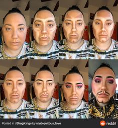 Drag King Makeup, Drag Make-up, Theatre Makeup, Show Makeup, Drag King, Pride Makeup, Drag Makeup, Queen Makeup, Makeup Class