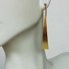 IMPORTANT **Please go through all the pictures i have posted for a listing with a ruler, on a model, on my hand, to get an exact idea of the actual size of the item.Long hook ear danglers plated in gold with a matte finish. Dimension: 6 x 45 mm Drop length: 45 mm Weight: 1.60 gm These earrings are made of 925 hypoallergenic sterling silver and plated in gold. Please note this price is for ONE PAIR only. All my pieces are sent in a gift box. I can include a personal message from you if needed You Earrings Bohemian, Open Ended, Feather Earrings, Fun Earrings, Toe Rings, Ear Jewelry, Bohemian Jewelry, Personal Message, Boho Earrings