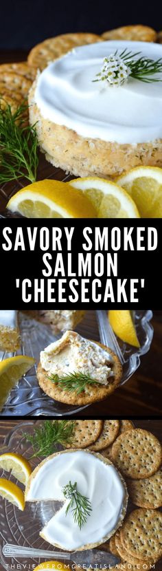 this savory smoked salmon cheesecake is the perfect appetizer for any occasion