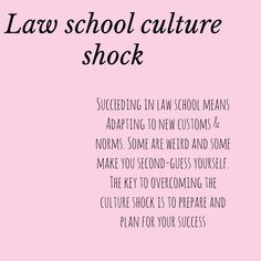 a pink background with the words law school culture shock